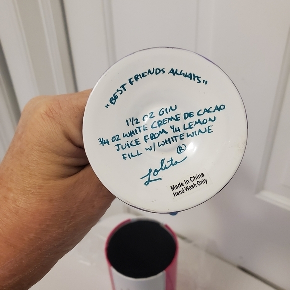 NIB Lolita Love My Wine "Best Friends Always" Wine Glass, Birthday, All Occasion - Picture 9 of 13